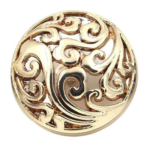 6 Stück dekorative hohle Wolken-Mantelknöpfe aus Metall (Farbe 1, 20 mm, 6 Stück) von Yeydeoe