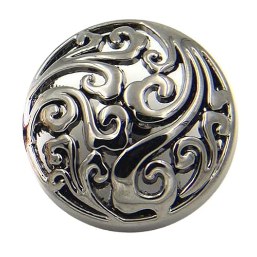 6 Stück dekorative hohle Wolken-Mantelknöpfe aus Metall (Farbe 3, 22 mm, 6 Stück) von Yeydeoe