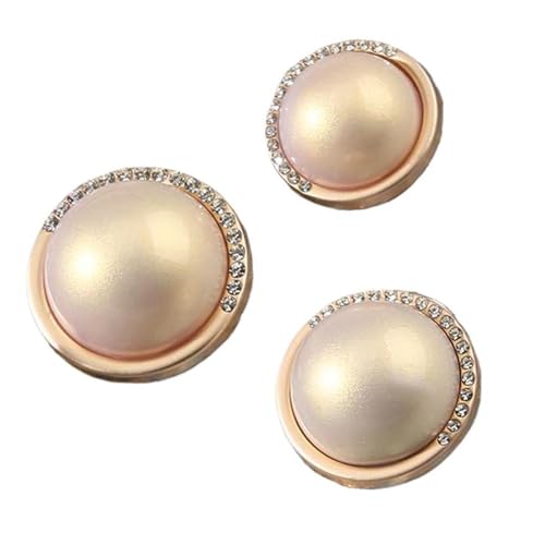 6 runde Perlenknöpfe für Damenbekleidung (Farbe 4, 20 mm-6 Stück) von Yeydeoe