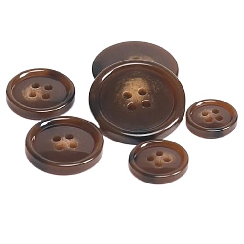 Harzknöpfe, rund, für Mäntel und Pullover, 15 mm bis 28 mm (Farbe 2, 20 mm - 10 Stück), 10 Stück von Yeydeoe