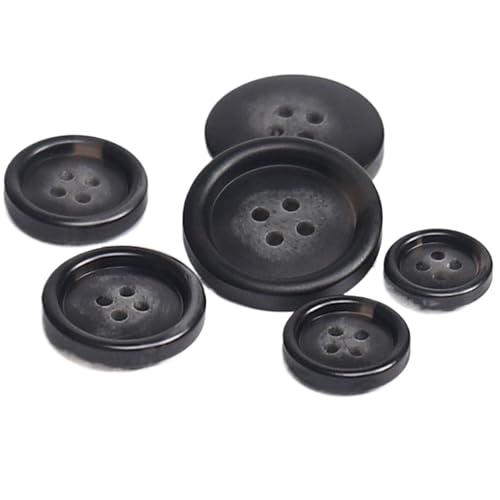 Harzknöpfe, rundes Muster für Wollmäntel und Blazer (Farbe 2, 15 mm, 10 Stück) von Yeydeoe