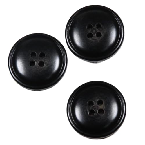 Harzknöpfe mit vier Löchern und runden Mustern, 10 mm - 28 mm (Farbe 1, 15 mm - 10 Stück), 10 Stück von Yeydeoe