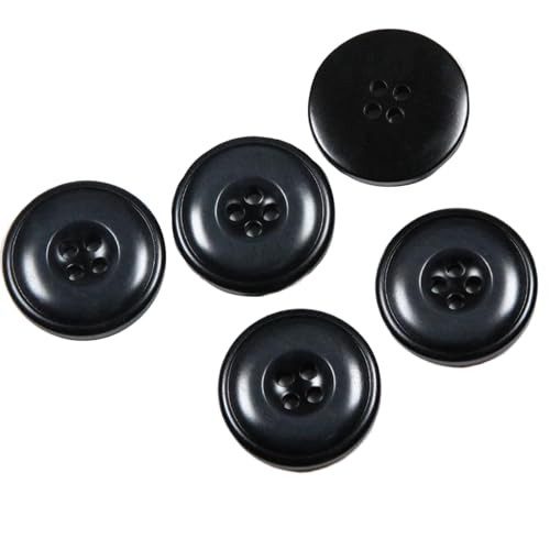 Harzknöpfe mit vier Löchern und runden Mustern, 10 mm - 28 mm (Farbe 1, 18 mm - 10 Stück), 10 Stück von Yeydeoe