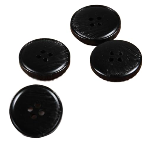 Harzknöpfe mit vier Löchern und runden Mustern, 10 mm - 28 mm (Farbe 1, 20 mm - 10 Stück), 10 Stück von Yeydeoe