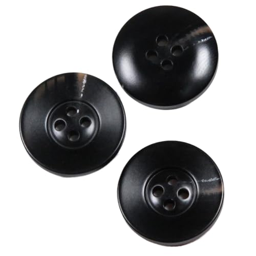 Harzknöpfe mit vier Löchern und runden Mustern, 10 mm - 28 mm (Farbe 1, 25 mm - 10 Stück), 10 Stück von Yeydeoe