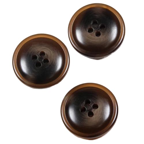 Harzknöpfe mit vier Löchern und runden Mustern, 10 mm - 28 mm (Farbe 2, 11,5 mm - 10 Stück), 10 Stück von Yeydeoe