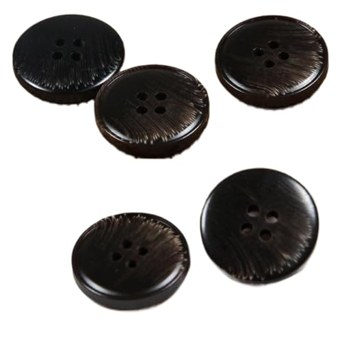 Harzknöpfe mit vier Löchern und runden Mustern, 10 mm - 28 mm (Farbe 2, 11,5 mm - 10 Stück), 10 Stück von Yeydeoe