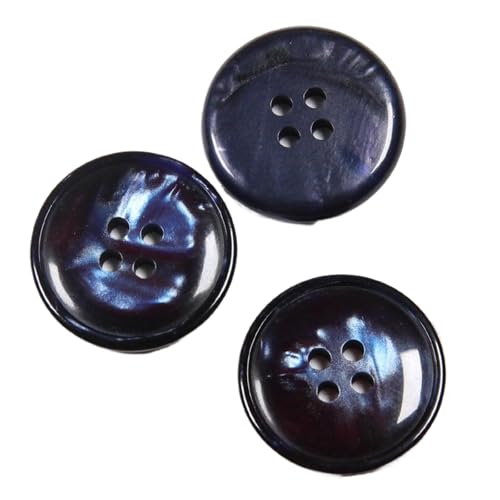 Harzknöpfe mit vier Löchern und runden Mustern, 10 mm - 28 mm (Farbe 3, 12,5 mm - 10 Stück), 10 Stück von Yeydeoe