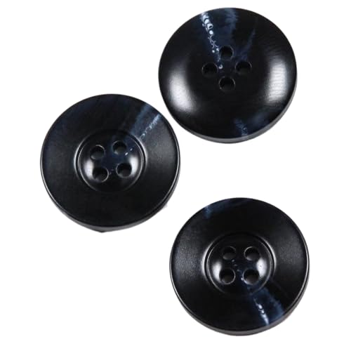 Harzknöpfe mit vier Löchern und runden Mustern, 10 mm - 28 mm (Farbe 3, 20 mm - 10 Stück), 10 Stück von Yeydeoe