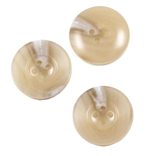 Harzknöpfe mit vier Löchern und runden Mustern, 10 mm - 28 mm (Farbe 4, 28 mm - 10 Stück), 10 Stück von Yeydeoe