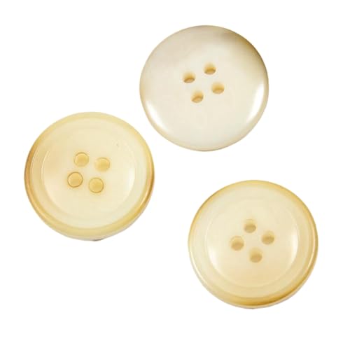 Harzknöpfe mit vier Löchern und runden Mustern, 10 mm - 28 mm (Farbe 5, 10 mm - 10 Stück), 10 Stück von Yeydeoe