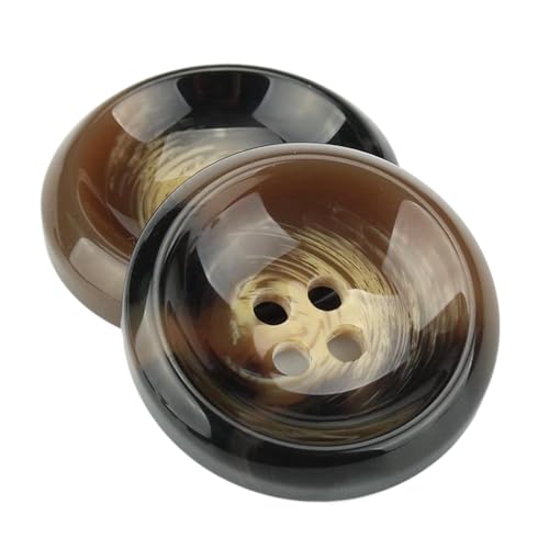 Kunstharzknöpfe, 15 mm bis 34 mm, rundes Design mit vier Ösen, Farbe 1, 20 mm - 10 Stück, 10 Stück von Yeydeoe
