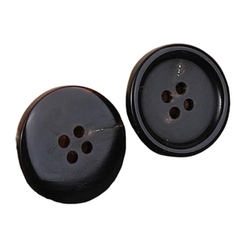 Kunstharzknöpfe, Horn für schwarze und braune Anzüge, Mäntel und Trenchcoat, 10 mm - 28 mm (Farbe 3, 18,0 mm - 10 Stück) von Yeydeoe