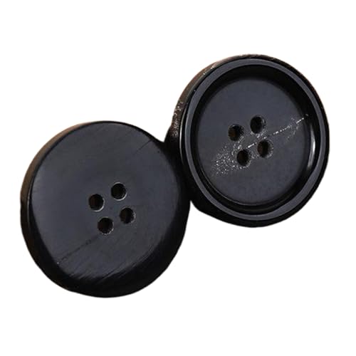 Kunstharzknöpfe, Horn für schwarze und braune Anzüge, Mäntel und Trenchcoat, 10 mm - 28 mm (Farbe 4, 25,0 mm - 10 Stück) von Yeydeoe
