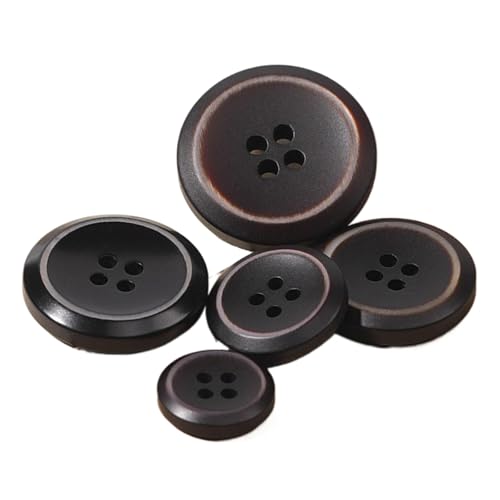 Kunstharzknöpfe, Mantel für Wollmäntel und Jacken, 18 mm bis 30 mm (Farbe 1, 18 mm, 10 Stück) von Yeydeoe
