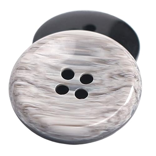 Kunstharzknöpfe, dick, konkav, vierösig, für Mäntel und Jacken, 18 mm - 30 mm (Farbe 2, 23 mm, 10 Stück) von Yeydeoe