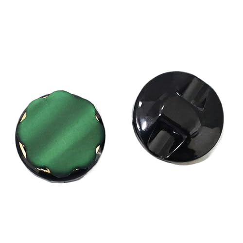 Kunstharzknöpfe, gekerbt, gewellt, 15 mm bis 25 mm (Farbe 9, 12,5 mm, 10 Stück) von Yeydeoe