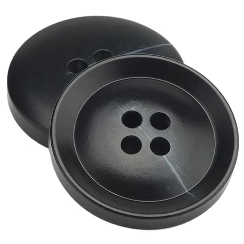 Kunstharzknöpfe, matt, rund, 15 mm bis 30 mm (Farbe 2, 30 mm, 10 Stück), 10 Stück von Yeydeoe