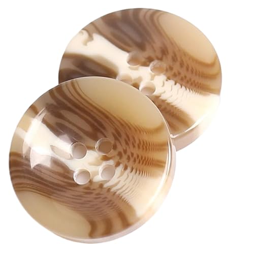 Kunstharzknöpfe, rund, für Mäntel und Anzüge, 15 mm, 18 mm, 21 mm, 25 mm, 28 mm (Farbe 1, 30 mm, 10 Stück) von Yeydeoe