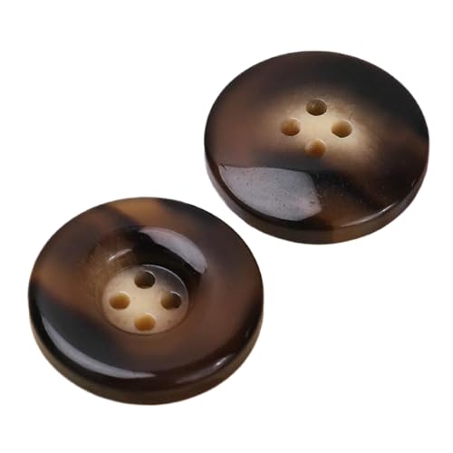 Kunstharzknöpfe, rund, glänzend, für Anzüge und Mäntel, 15 mm bis 34 mm (Farbe 4, 28,0 mm - 10 Stück) von Yeydeoe