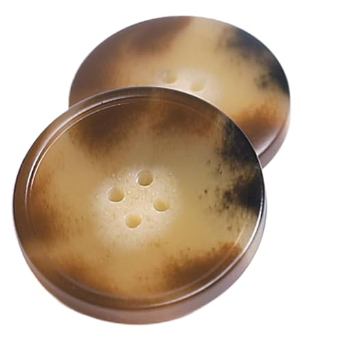 Kunstharzknöpfe, rund, hornähnlich, für Mäntel und Blazer (Farbe 4, 18 mm, 10 Stück) von Yeydeoe