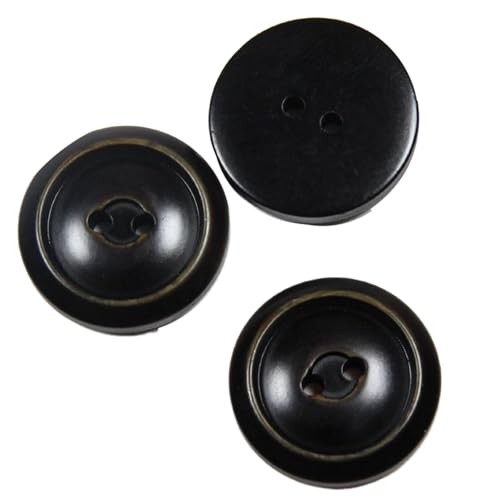 Kunstharzknöpfe mit vier Löchern und runden Mustern, 10 mm - 28 mm (Farbe 3, 28 mm - 10 Stück), 10 Stück von Yeydeoe