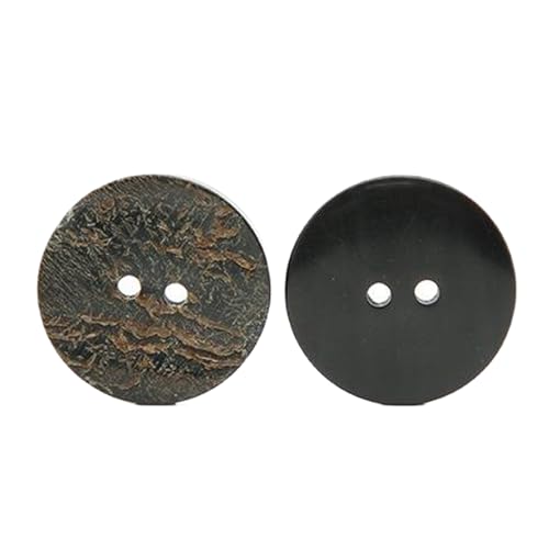 Kunstharzknopf-Horn für Mantel, Anzug, Jacke, Dekoration, 11 mm bis 30 mm (Farbe 1, 28,0 mm - 10 Stück) von Yeydeoe