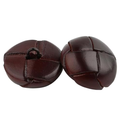 Lederknöpfe für Mäntel und Jacken, handgefertigt, 15 mm - 30 mm (Farbe 2, 20 mm, 6 Stück) von Yeydeoe