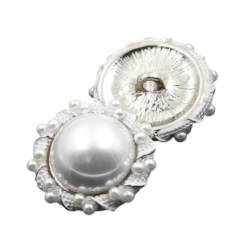 Metallperlenknöpfe mit Kristallakzenten für Damenbekleidung, 15 mm - 24 mm (Farbe 1, 20 mm, 2 Stück) von Yeydeoe