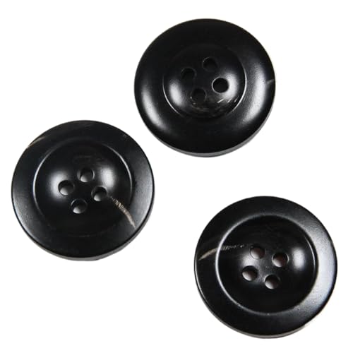 Runde Knöpfe aus Kunstharz, 4 Löcher mit Muster, 15 mm - 28 mm (Farbe 1, 28 mm - 10 Stück), 10 Stück von Yeydeoe