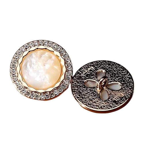 Runde Kristallknöpfe für Damenbekleidung und Oberbekleidung, 17,5 mm - 25 mm (Farbe 5, 17,5 mm - 6 Stück) von Yeydeoe