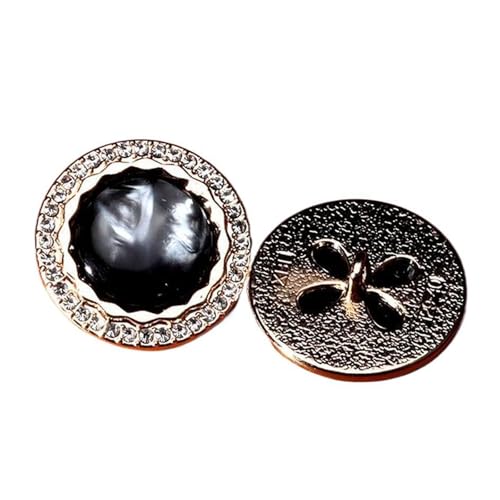 Runde Kristallknöpfe für Damenbekleidung und Oberbekleidung, 17,5 mm - 25 mm (Farbe 6, 17,5 mm - 6 Stück) von Yeydeoe