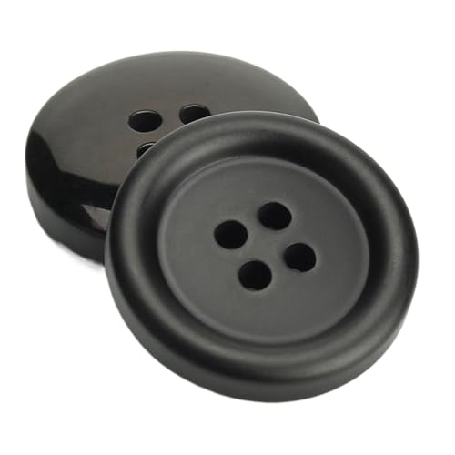 Runde Kunstharzknöpfe, 15 mm bis 30 mm, matte Oberfläche, Farbe 1, 15 mm - 10 Stück, 10 Stück von Yeydeoe