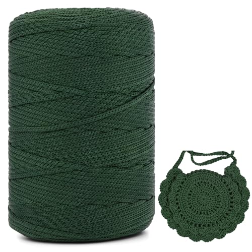 Polyester Makramee Garn 3mm X 225m,Makramee Band,Makramee Kordel 100% Polypropylene Yarn Makramee Schnur Kordel Garn Zum HäKeln FüR Makramee Blumenampel Deko KnüPfen Taschen DIY (Dunkelgrün, 1 Pcs) Polyester Makramee Garn 3mm X 225m,Makramee Band,Makramee Kordel 100% Polypropylene Yarn Makramee Schnur Kordel Garn Zum HäKeln FüR Makramee Blumenampel Deko KnüPfen Taschen DIY (Dunkelgrün, 1 Pcs) von YeyeCyrilze