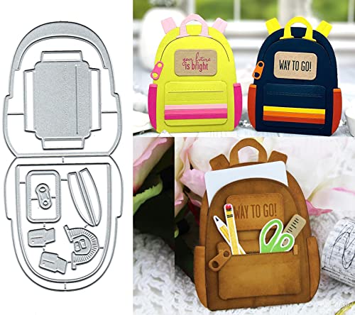 2 Stück Schulranzen Rucksack Metall Stanzformen für Kartenherstellung, Schulranzenrahmen, Kartenstanzformen, Stanzschablonen, DIY, Scrapbooking, Album, dekorative Prägung, Papier, Kartenprägung, 2 Stück Schulranzen Rucksack Metall Stanzformen für Kartenherstellung, Schulranzenrahmen, Kartenstanzformen, Stanzschablonen, DIY, Scrapbooking, Album, dekorative Prägung, Papier, Kartenprägung, von Yeyert