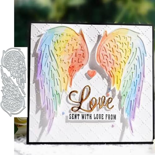 2 x Federflügel-Metall-Stanzformen für Kartenherstellung, Winkelflügel-Karten, Stanzschablonen, Stanzschablonen, DIY, Scrapbooking, Album, dekorative Prägung, Papier, Karten, Prägung, Handwerk 2 x Federflügel-Metall-Stanzformen für Kartenherstellung, Winkelflügel-Karten, Stanzschablonen, Stanzschablonen, DIY, Scrapbooking, Album, dekorative Prägung, Papier, Karten, Prägung, Handwerk von Yeyert