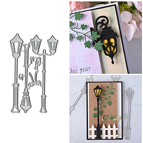 3 Stück Weihnachts-Stanzformen mit Straßenlichtern aus Metall für Kartenherstellung, leichte Schleife, Stanzschablonen, DIY, Scrapbooking, Album, dekorative Prägung, Papierkarten, Kunsthandwerk 3 Stück Weihnachts-Stanzformen mit Straßenlichtern aus Metall für Kartenherstellung, leichte Schleife, Stanzschablonen, DIY, Scrapbooking, Album, dekorative Prägung, Papierkarten, Kunsthandwerk von Yeyert