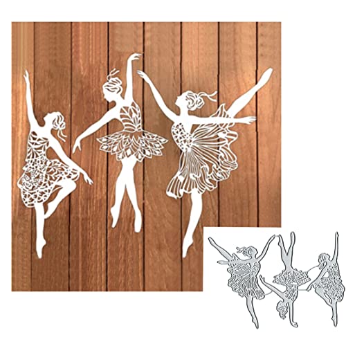 3 schöne Ballettmädchen-Metall-Stanzformen für Kartenherstellung, Tanz-Ballett-Mädchen, Stanzschablonen, Stanzschablonen, DIY, Scrapbooking, Album, dekorative Prägepapier, Karten, Prägung, Handwerk 3 schöne Ballettmädchen-Metall-Stanzformen für Kartenherstellung, Tanz-Ballett-Mädchen, Stanzschablonen, Stanzschablonen, DIY, Scrapbooking, Album, dekorative Prägepapier, Karten, Prägung, Handwerk von Yeyert