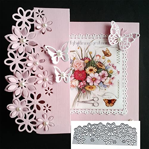 Blumenbordüre, Blätter, Metall-Stanzformen, Schablonen für DIY, Scrapbooking, Album, dekorative Prägepapier-Stanzformen für Festival, Kartenherstellung Blumenbordüre, Blätter, Metall-Stanzformen, Schablonen für DIY, Scrapbooking, Album, dekorative Prägepapier-Stanzformen für Festival, Kartenherstellung von Yeyert