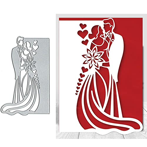 Hochzeitspaar Metall-Stanzformen für Kartenherstellung, Valentinstag, Blume, Herz, Karte, Stanzschablonen, DIY, Scrapbooking, Album, dekorative Prägung, Papier, Karte, Prägung, Handwerk Hochzeitspaar Metall-Stanzformen für Kartenherstellung, Valentinstag, Blume, Herz, Karte, Stanzschablonen, DIY, Scrapbooking, Album, dekorative Prägung, Papier, Karte, Prägung, Handwerk von Yeyert