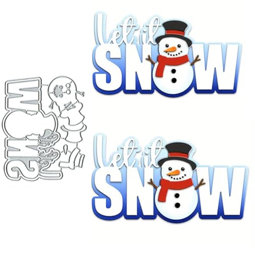 Let It Snow Metall-Stanzformen für Kartenherstellung, Weihnachtsschneemann, Kartenstanzformen, Schablonen, DIY, Scrapbooking, Album, dekorative Prägepapier, Karten, Prägung Let It Snow Metall-Stanzformen für Kartenherstellung, Weihnachtsschneemann, Kartenstanzformen, Schablonen, DIY, Scrapbooking, Album, dekorative Prägepapier, Karten, Prägung von Yeyert