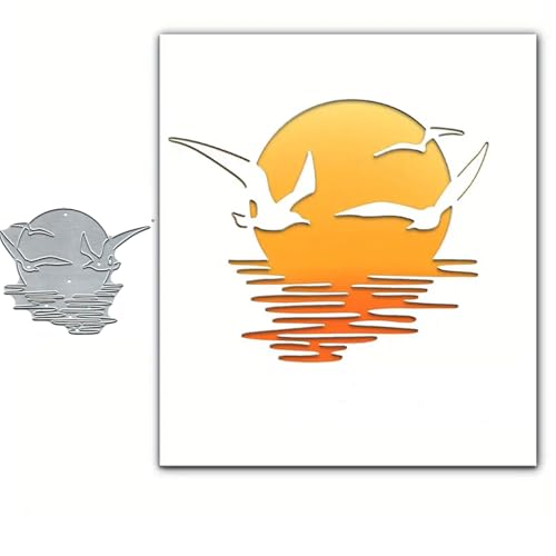 Metall-Stanzformen, Motiv: Frohe Weihnachten, Sonnenuntergang, Möwe, Schatten, Sonnenblumen, Blätter, Stanzformen, Schablonen, DIY, Scrapbooking, dekoratives Prägepapier, Scrapbooking, Metall-Stanzformen, Motiv: Frohe Weihnachten, Sonnenuntergang, Möwe, Schatten, Sonnenblumen, Blätter, Stanzformen, Schablonen, DIY, Scrapbooking, dekoratives Prägepapier, Scrapbooking, von Yeyert