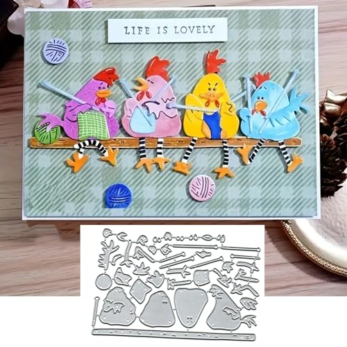 Metall-Stanzformen, Motiv: Weihnachtshühner, Strickpullover, Grußkarten, Sonnenblumen, Blätter, Schablonen, DIY, Scrapbooking, dekoratives Prägepapier, Scrapbooking, Kartenherstellung Metall-Stanzformen, Motiv: Weihnachtshühner, Strickpullover, Grußkarten, Sonnenblumen, Blätter, Schablonen, DIY, Scrapbooking, dekoratives Prägepapier, Scrapbooking, Kartenherstellung von Yeyert