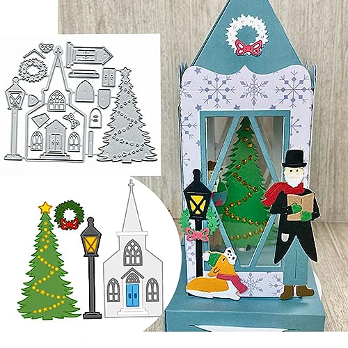 Metall-Stanzformen, Schneeflockenbaum, Motiv: Weihnachtsbäume, Lampe, Haus, Stanzschablonen, DIY, Scrapbooking, dekoratives Prägepapier, Scrapbooking, Kartenherstellung Metall-Stanzformen, Schneeflockenbaum, Motiv: Weihnachtsbäume, Lampe, Haus, Stanzschablonen, DIY, Scrapbooking, dekoratives Prägepapier, Scrapbooking, Kartenherstellung von Yeyert