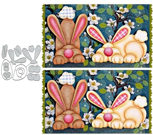 Metall-Stanzformen für Kartenherstellung, Motiv: Osterhase, Blume, Kaninchen, Blatt, Stanzformen, Schablonen, DIY, Scrapbooking, Album, Prägung, Papier, Karten, Prägung, Handwerk Metall-Stanzformen für Kartenherstellung, Motiv: Osterhase, Blume, Kaninchen, Blatt, Stanzformen, Schablonen, DIY, Scrapbooking, Album, Prägung, Papier, Karten, Prägung, Handwerk von Yeyert