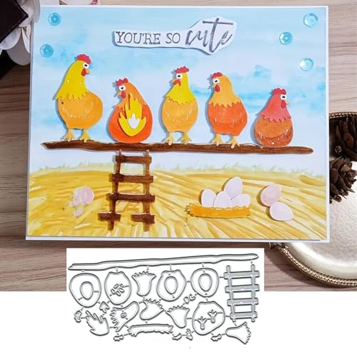 Metall-Stanzformen mit Aufschrift "Merry Christmas", Huhn auf dem Bauernhof, Sonnenblumen, Blätter, Stanzschablonen, DIY, Scrapbooking, dekoratives Prägepapier, Scrapbooking, Kartenherstellung Metall-Stanzformen mit Aufschrift "Merry Christmas", Huhn auf dem Bauernhof, Sonnenblumen, Blätter, Stanzschablonen, DIY, Scrapbooking, dekoratives Prägepapier, Scrapbooking, Kartenherstellung von Yeyert