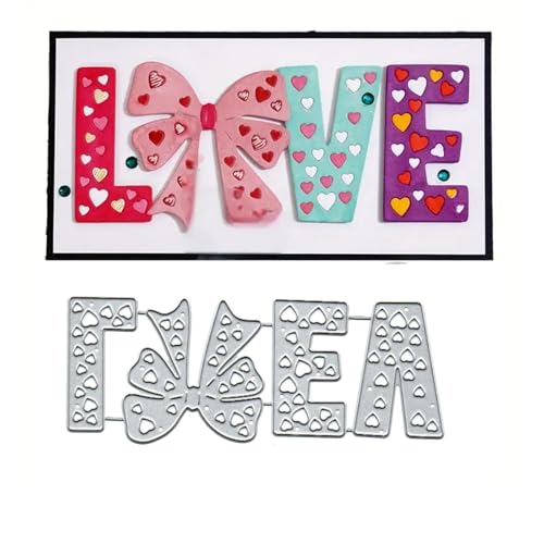 Metall-Stanzformen mit Aufschrift "Merry Christmas", Schleife, Herz, Grußkarte, Schneeflocke, Blume, Blatt, Stanzschablonen, DIY, Scrapbooking, dekorative Prägung, Papier, Scrapbooking von Yeyert