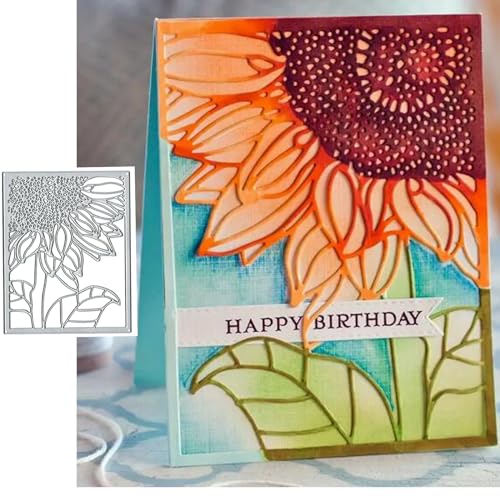 Metall-Stanzformen mit Sonnenblumenrahmen für Kartenherstellung, Herz-, Blumen-, Blatt-, Karten-Stanzformen, Stanzschablonen, DIY, Scrapbooking, Album, Prägung, Papier, Karten, Prägung Metall-Stanzformen mit Sonnenblumenrahmen für Kartenherstellung, Herz-, Blumen-, Blatt-, Karten-Stanzformen, Stanzschablonen, DIY, Scrapbooking, Album, Prägung, Papier, Karten, Prägung von Yeyert