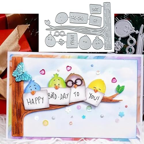 Metall-Stanzformen mit Vögeln im Baum für Kartenherstellung, Baummarken, Stanzformen, Schablonen, DIY, Scrapbooking, Album, dekorative Prägung, Papier, Karten, Prägung, Handwerk Metall-Stanzformen mit Vögeln im Baum für Kartenherstellung, Baummarken, Stanzformen, Schablonen, DIY, Scrapbooking, Album, dekorative Prägung, Papier, Karten, Prägung, Handwerk von Yeyert