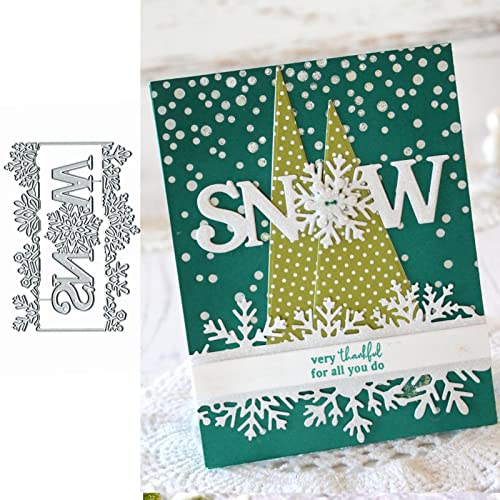 Schnee-Briefrahmen, Metall-Stanzformen, Merry Christmas, Schneefake-Blume, Stanzschablonen für DIY-Einladungen, Karten, Scrapbooking, Album, dekorative Prägepapier-Stanzformen, Kartenherstellung Schnee-Briefrahmen, Metall-Stanzformen, Merry Christmas, Schneefake-Blume, Stanzschablonen für DIY-Einladungen, Karten, Scrapbooking, Album, dekorative Prägepapier-Stanzformen, Kartenherstellung von Yeyert